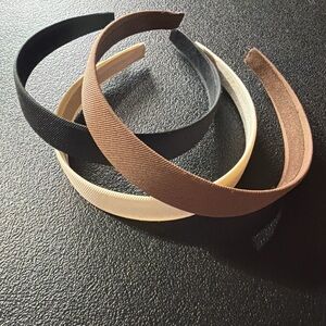 Chic Women's Headband Trio - Black, Cream, and Brown